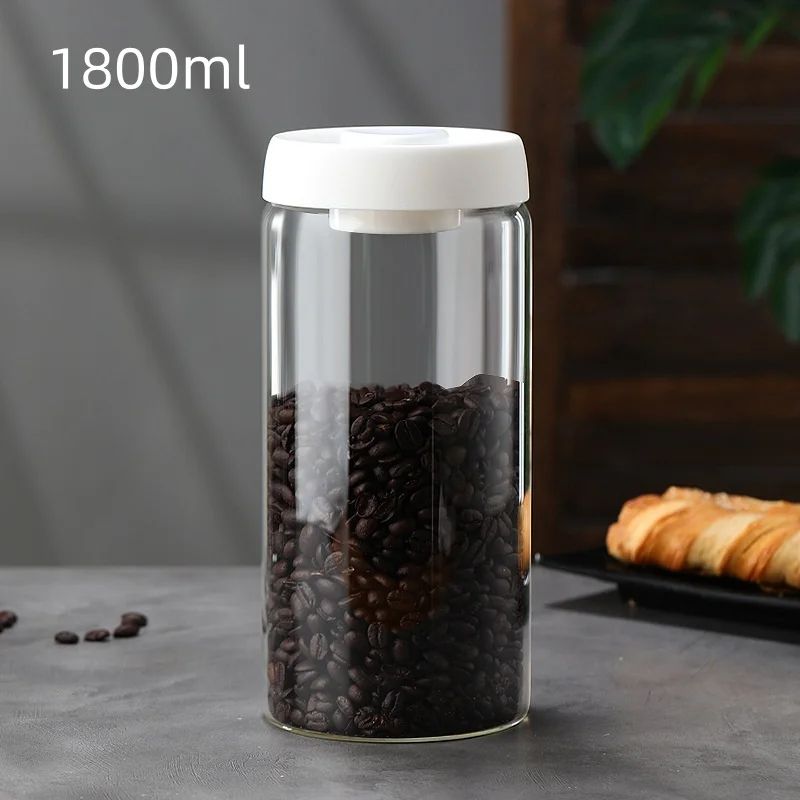 Manual Vacuum Coffee Storage Jar 18