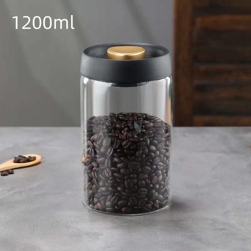 Manual Vacuum Coffee Storage Jar 24