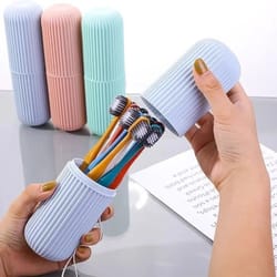 portable toothbrush toothpaste travel case