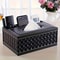 Faux Leather Tissue Box With Remote Holder 0