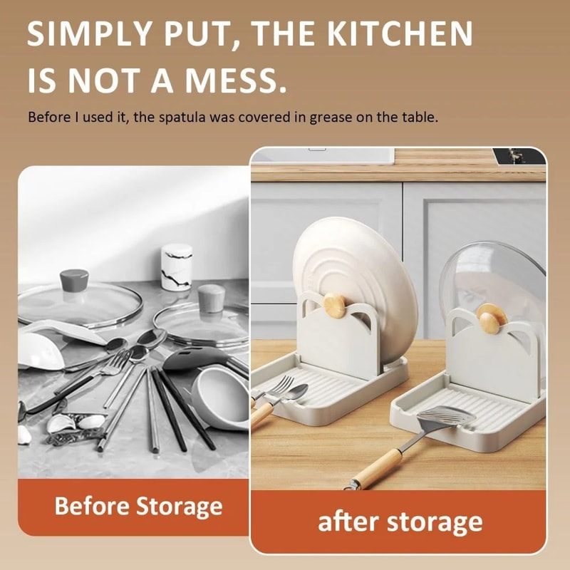 Silicone Spoon And Pot Lid Rack 7