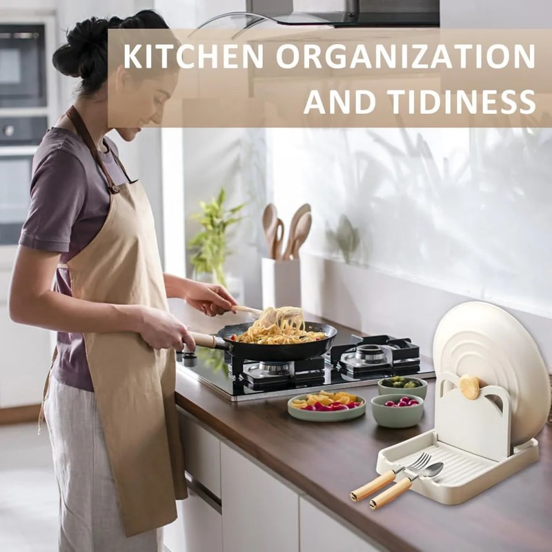 Silicone Spoon And Pot Lid Rack 9