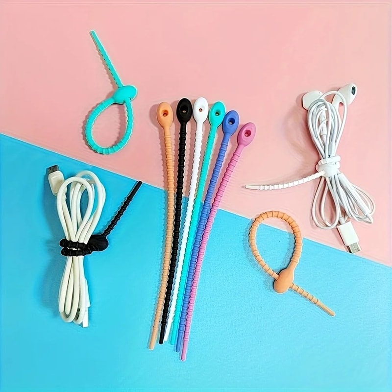 Silicone Reusable Cable Organizer Clips 6