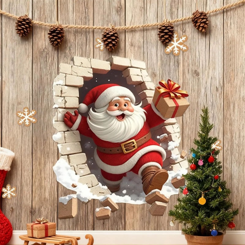 Santa Claus Wall Decal Sticker 3