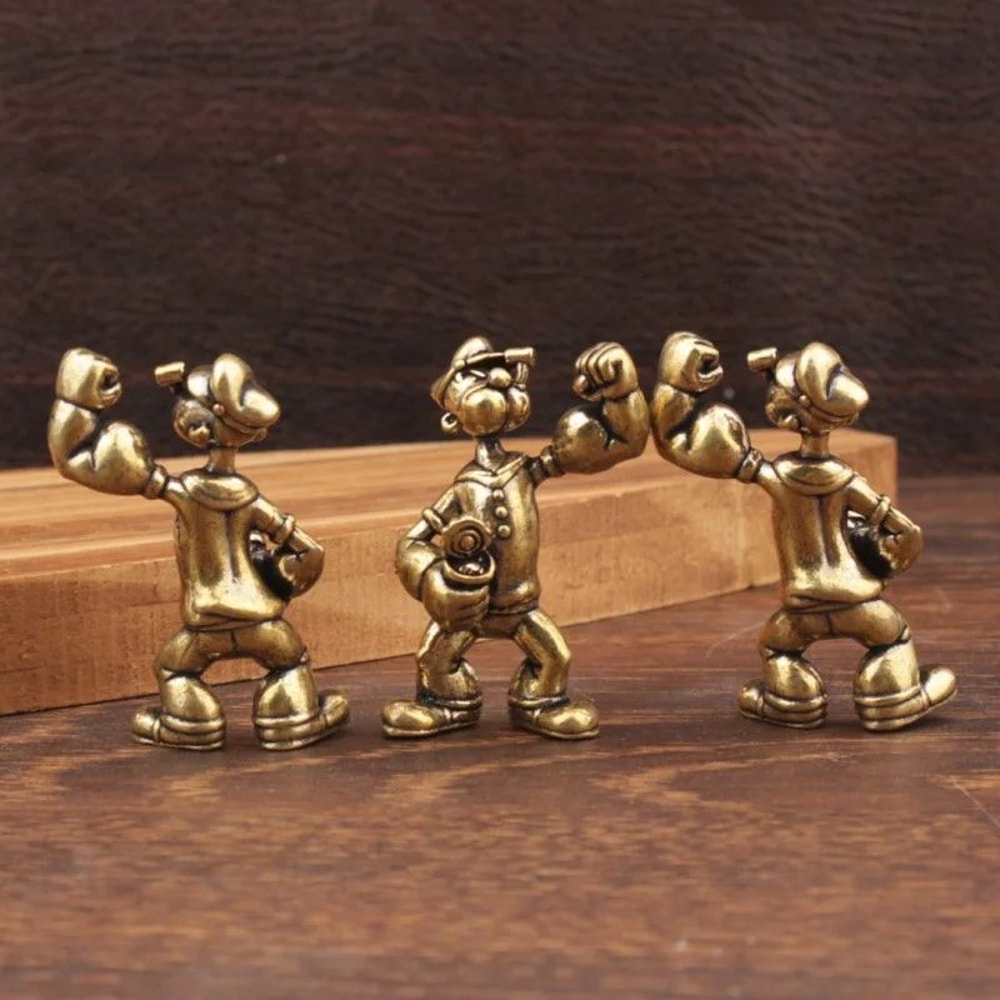 Popeye Sailor Man Brass Figurine 1