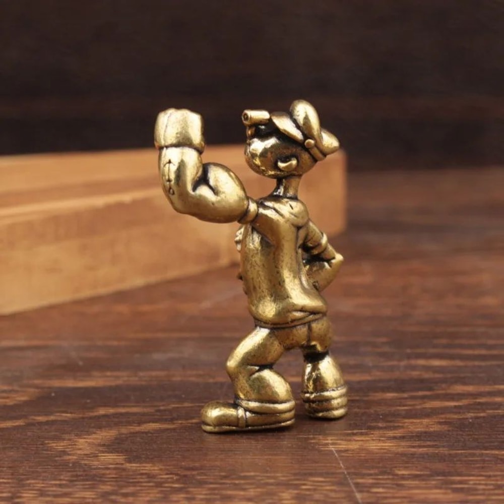 Popeye Sailor Man Brass Figurine 5