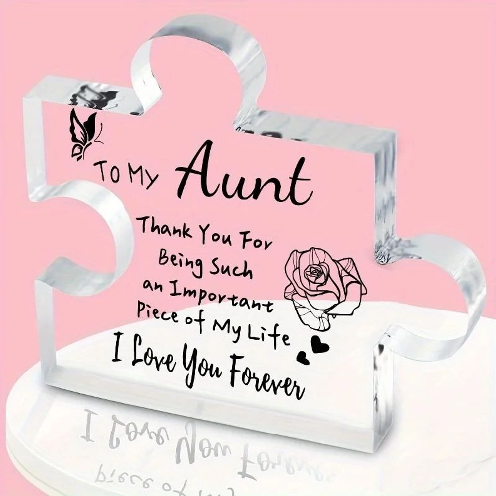 Auntie Puzzle Acrylic Gift Plaque 0