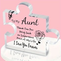 auntie puzzle acrylic gift plaque