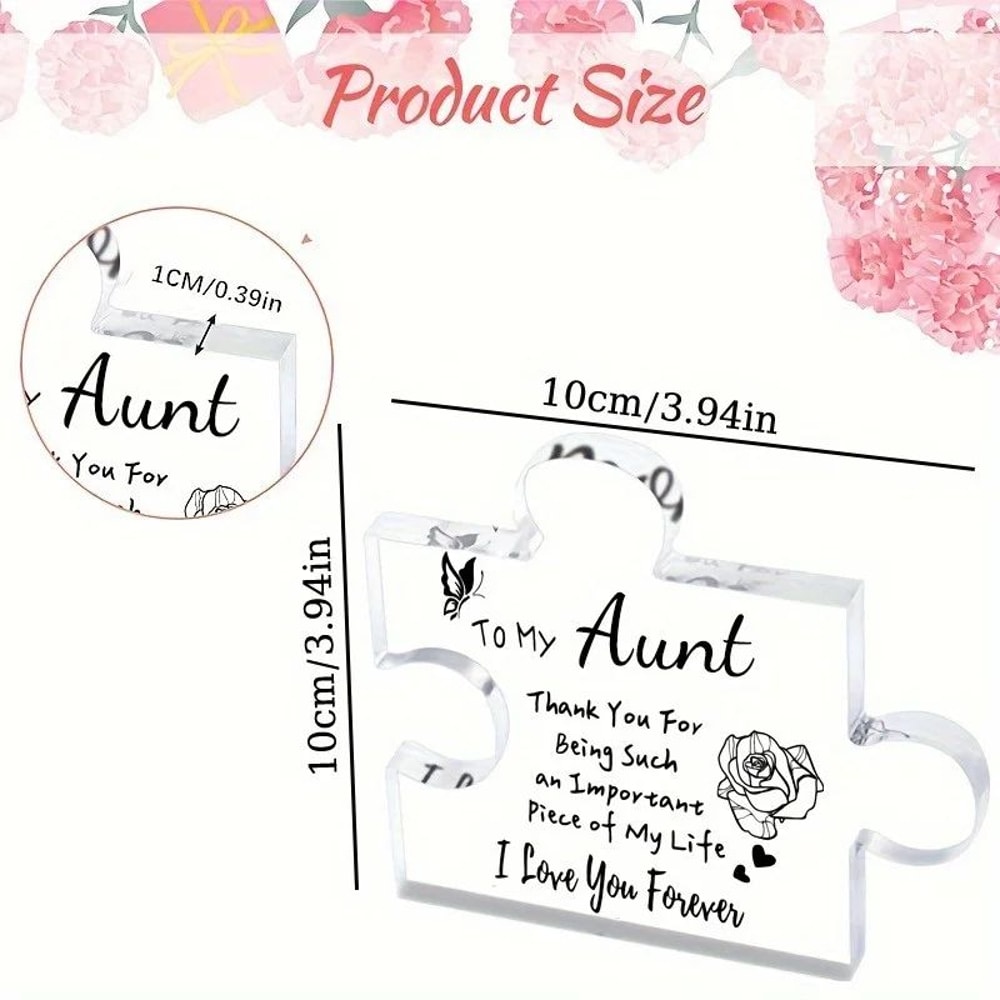 Auntie Puzzle Acrylic Gift Plaque 1