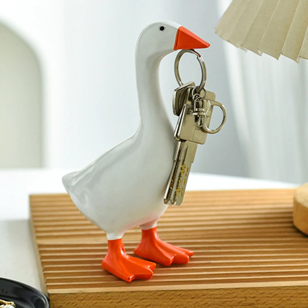 Resin Goose Keychain Desk Ornament 2