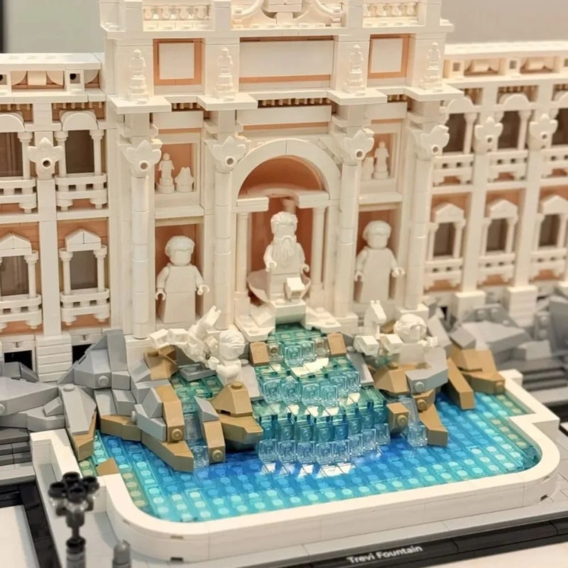 Trevi Fountain Architecture Building Blocks Set 4