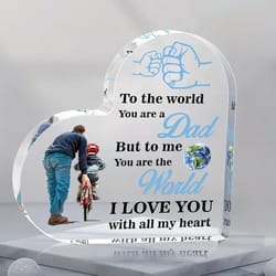 dad portrait heart acrylic plaque