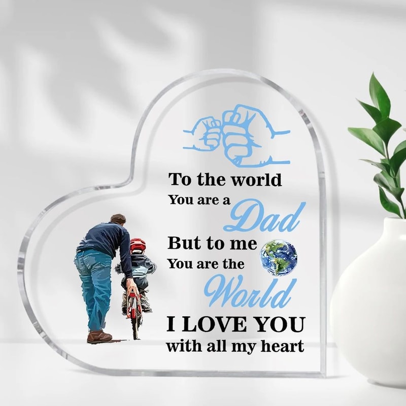 Dad Portrait Heart Acrylic Plaque 4