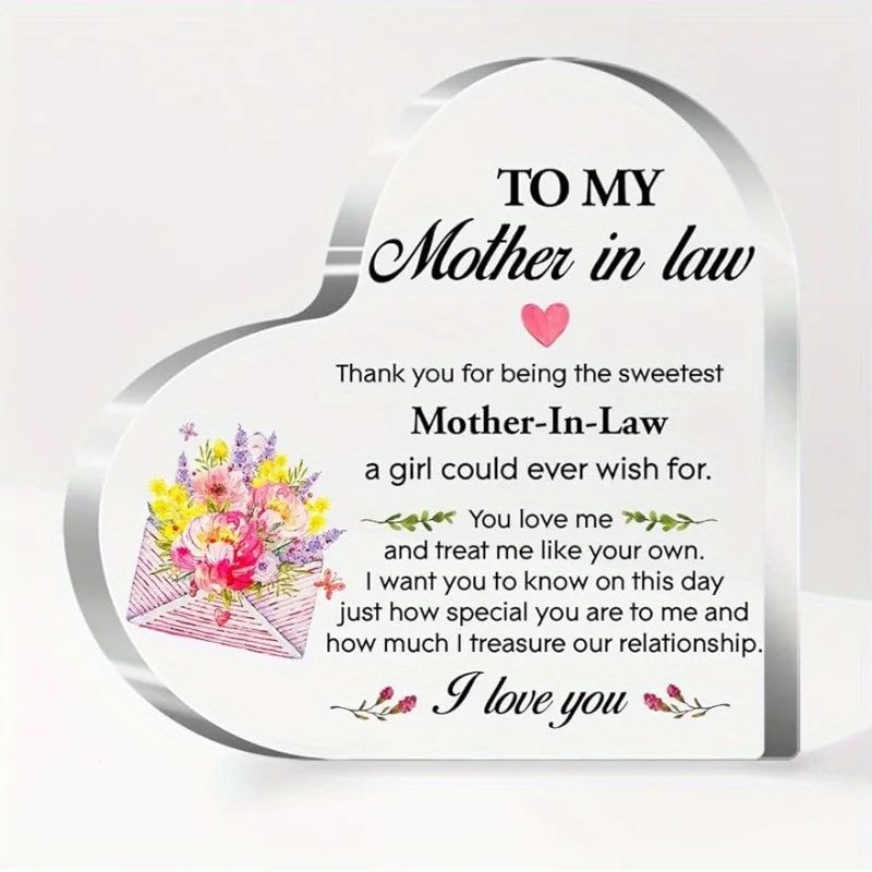 Mother In Law Heart Acrylic Plaque 0