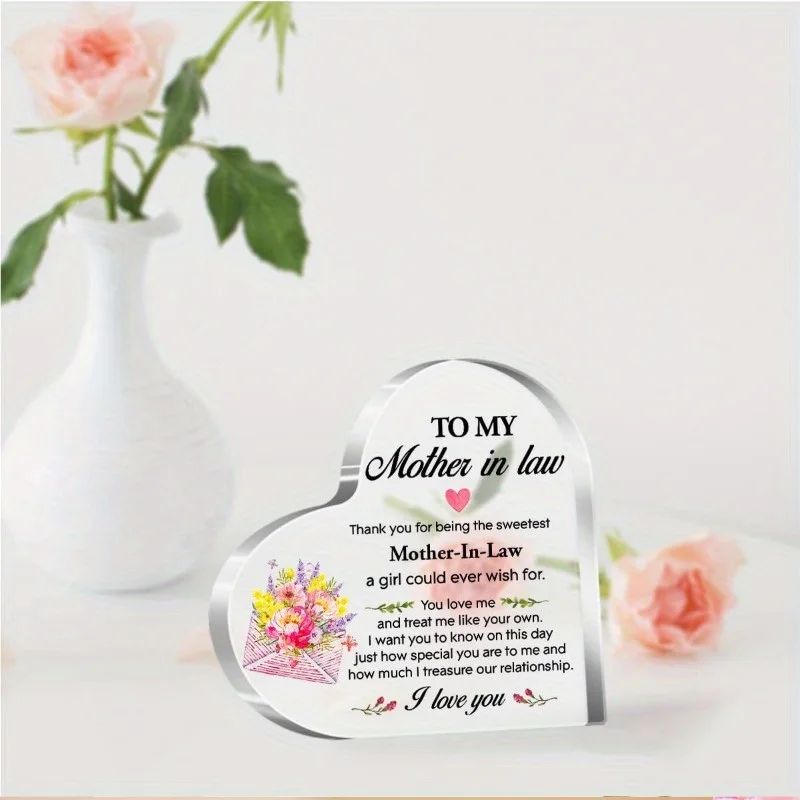 Mother In Law Heart Acrylic Plaque 2