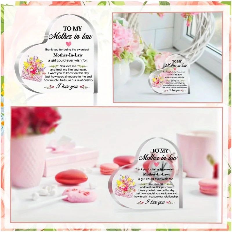 Mother In Law Heart Acrylic Plaque 4