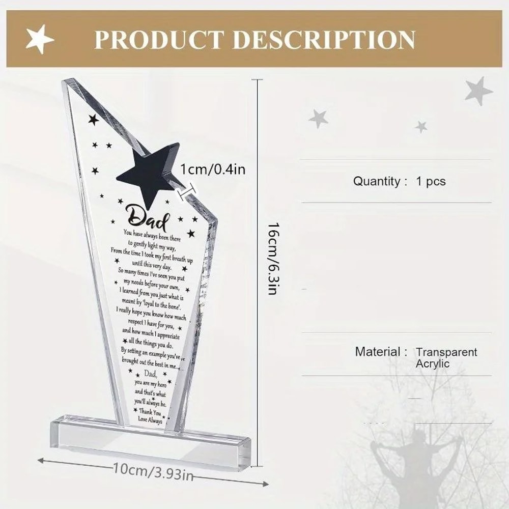 Dad Acrylic Quote Gift Plaque 2