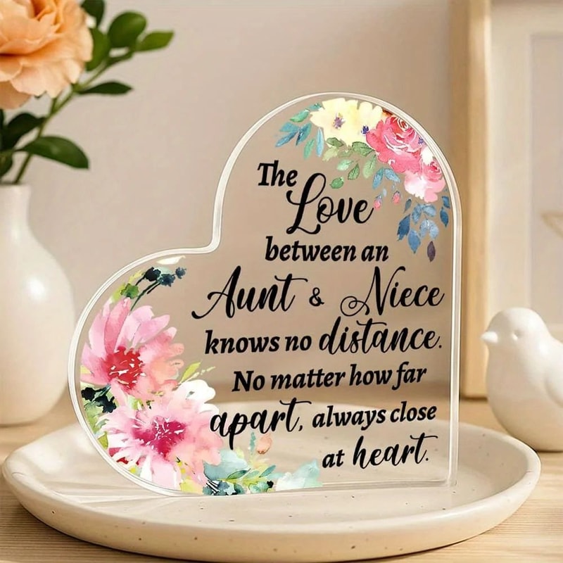 Aunt And Niece Love Boho Farmhouse Wooden Sign Decor 5