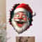 3D Wall Breaking Santa Claus Christmas Sticker 10