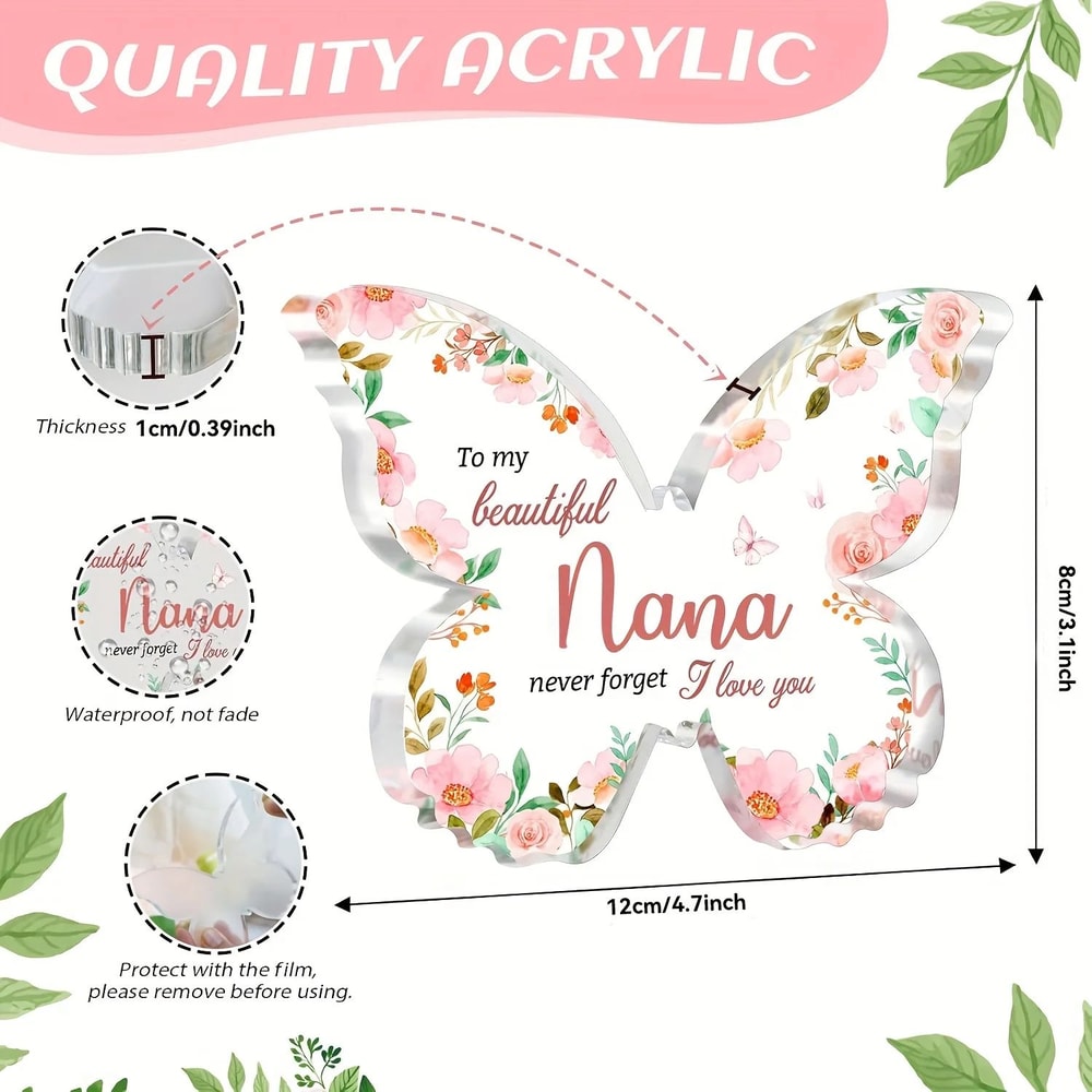 Butterfly Appreciation Plaque Gift For Nana 1