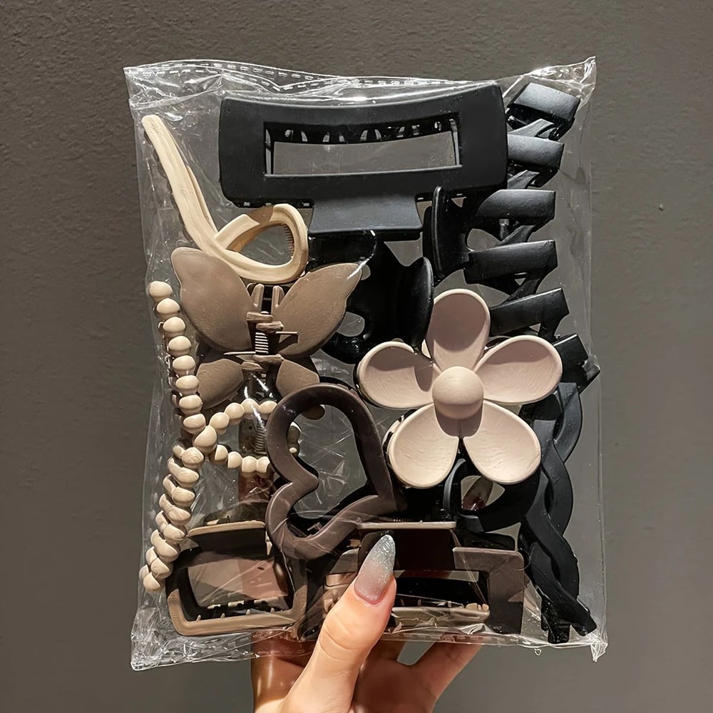 11Piece Frosted Shark Hair Clip Set For Women 0