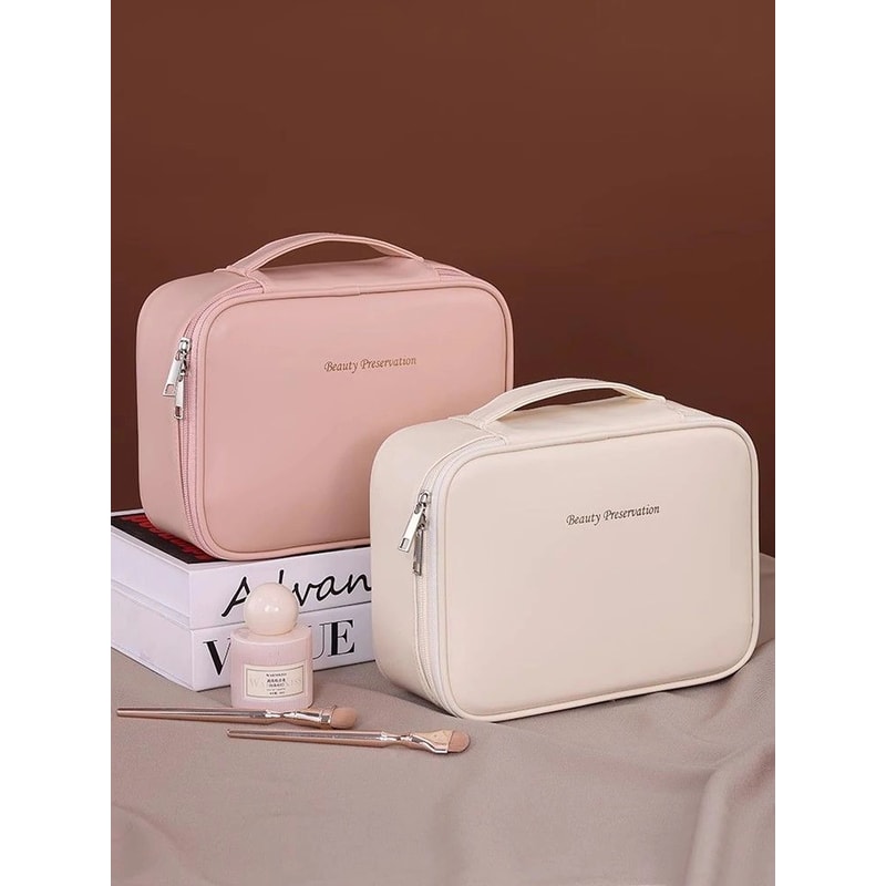 Large Capacity PU Leather Waterproof Makeup Bag 7