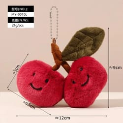jelly fun cherry keychain pendant accessory