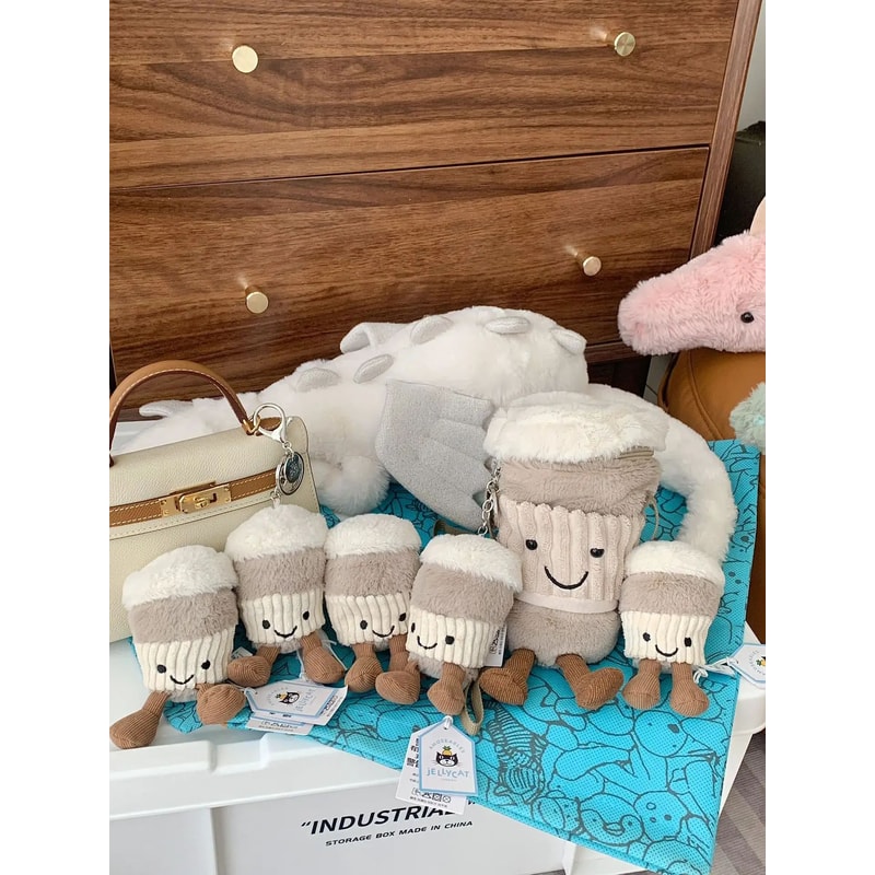 Plush Coffee Cup Keychain Bag Pendant 3