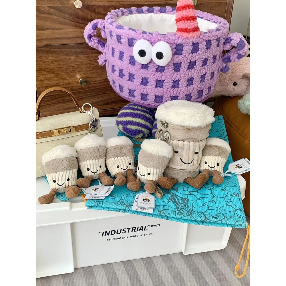Plush Coffee Cup Keychain Bag Pendant 4