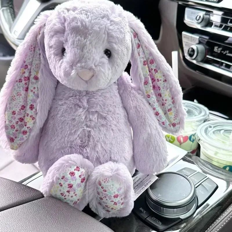 30 Cm Easter Bunny Plush Toy With Strawberry Flower Ears 2