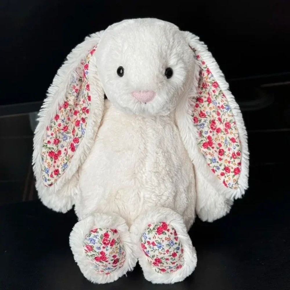 30 Cm Easter Bunny Plush Toy With Strawberry Flower Ears 4