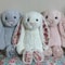 30 Cm Easter Bunny Plush Toy With Strawberry Flower Ears 7