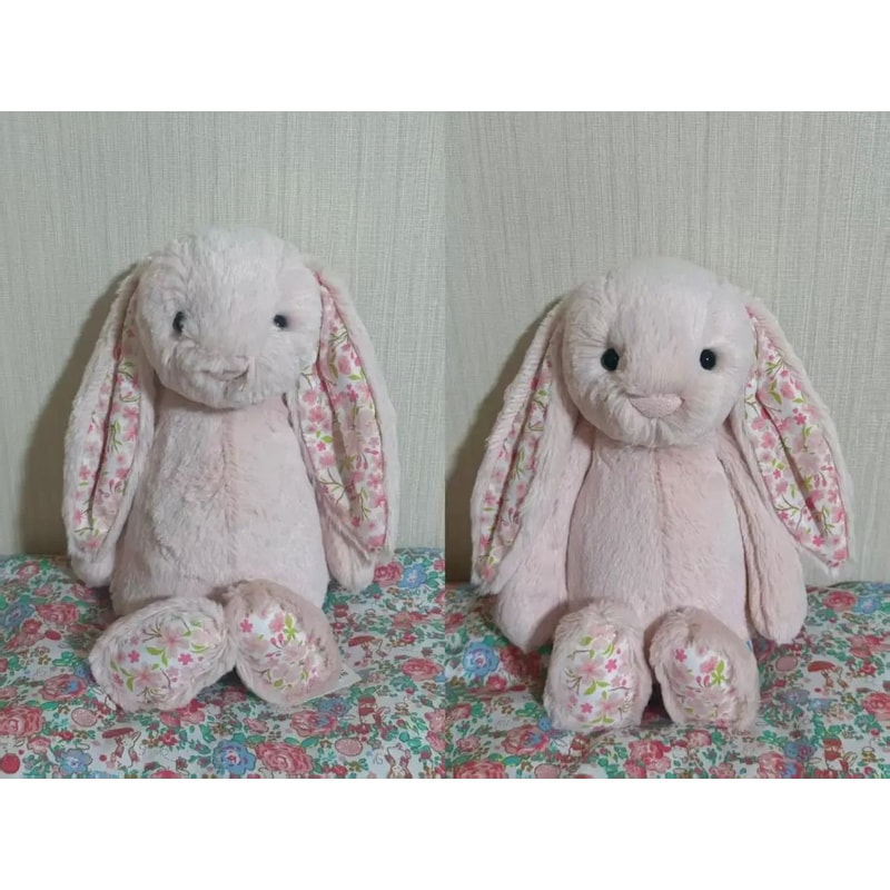 30 Cm Easter Bunny Plush Toy With Strawberry Flower Ears 9