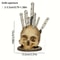Skull Skeleton Kitchen Knife Holder Stand 4