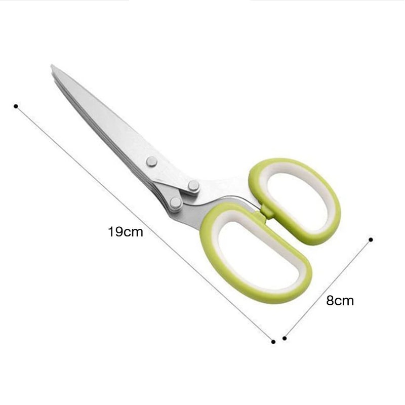 5Layer Multifunctional Kitchen Herb And Vegetable Scissors 5