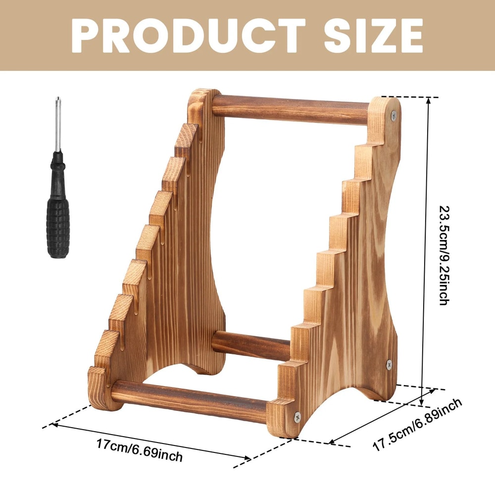 7Layer Wooden Knife Stand Storage Rack 1