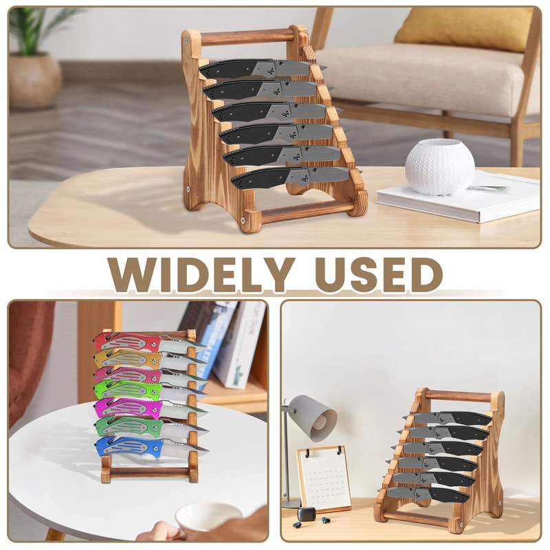 7Layer Wooden Knife Stand Storage Rack 6