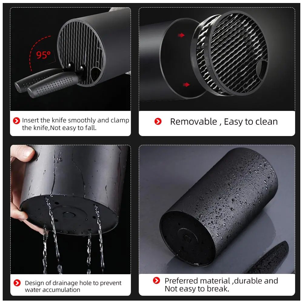 88Inch Drainable Plastic Knife Holder Stand 5