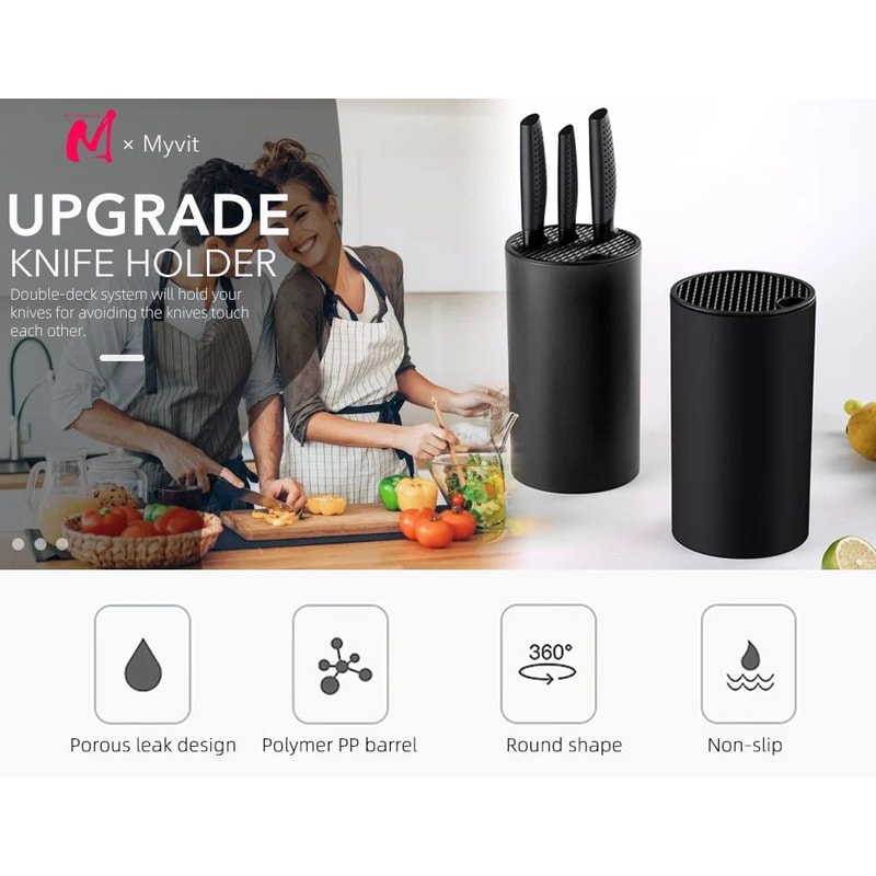 88Inch Drainable Plastic Knife Holder Stand 6