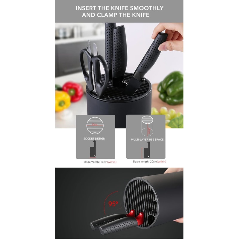 88Inch Drainable Plastic Knife Holder Stand 7