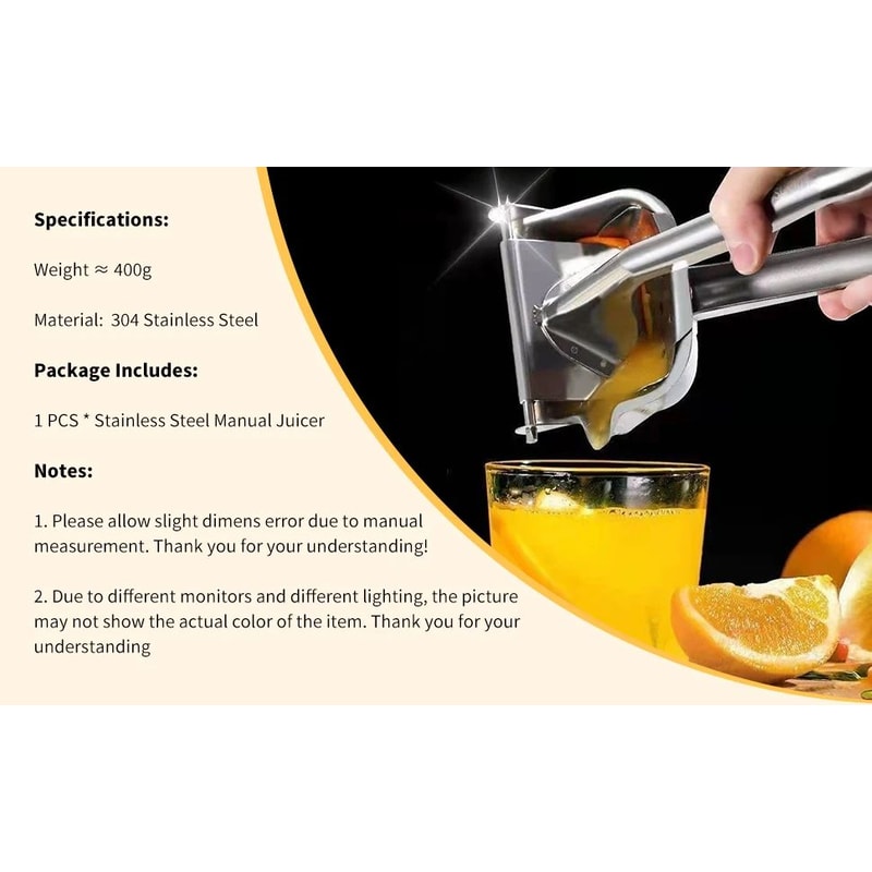304 Stainless Steel Manual Juice Squeezer For Citrus 6