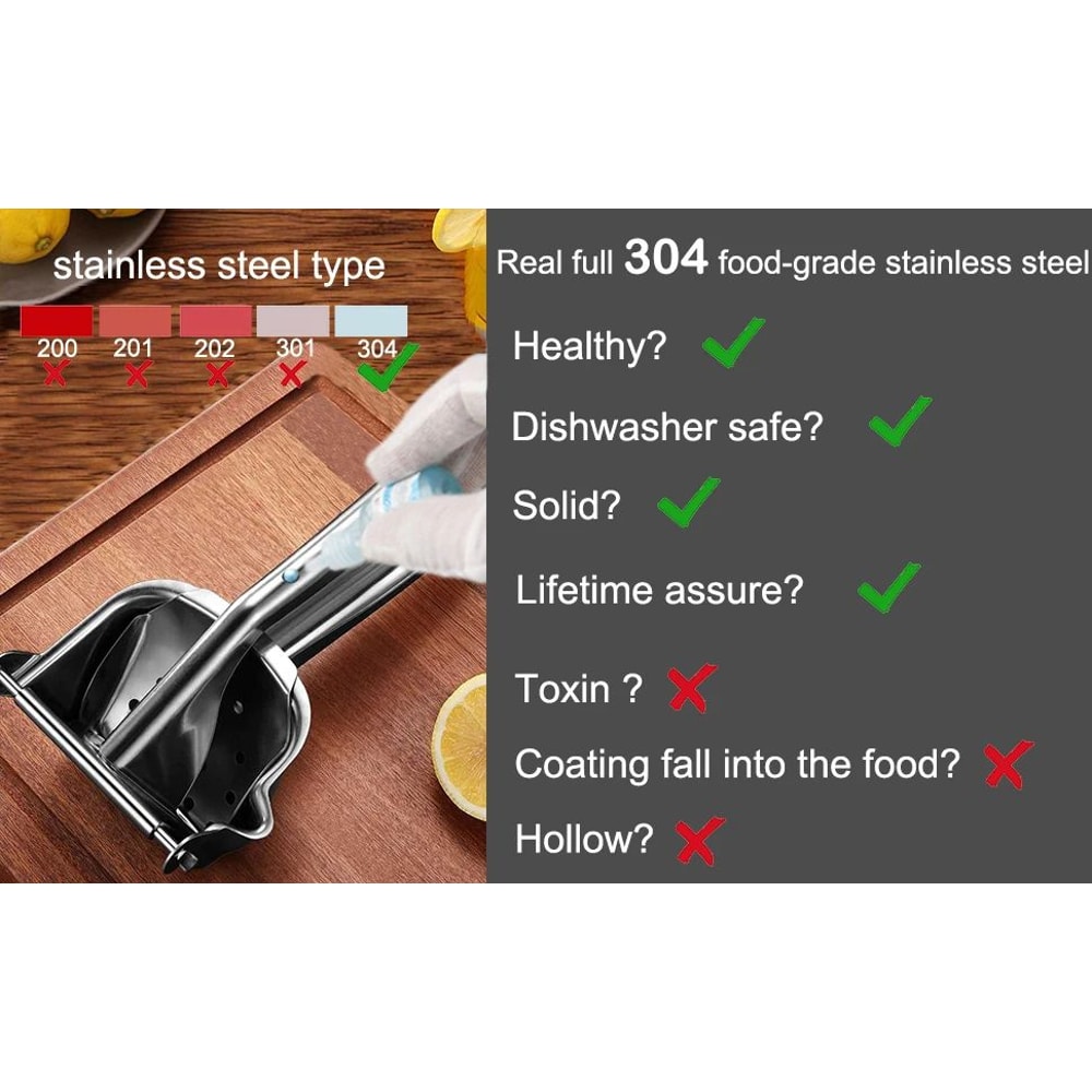 304 Stainless Steel Manual Juice Squeezer For Citrus 7
