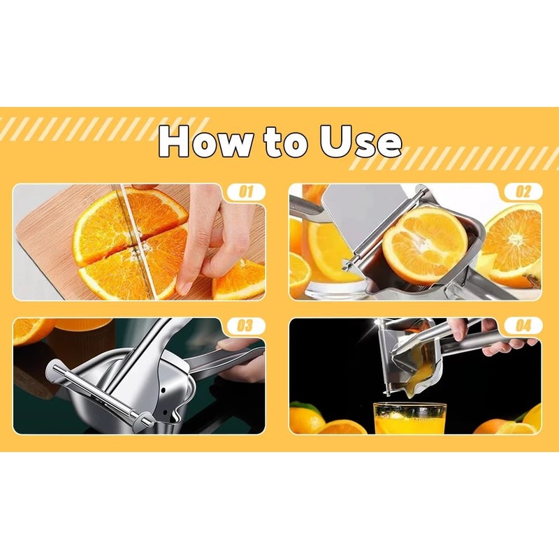 304 Stainless Steel Manual Juice Squeezer For Citrus 8