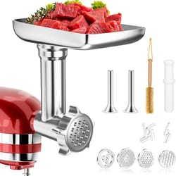 metal food grinder attachment for kitchenaid and cuisinart sm-50 mixers
