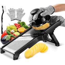 5-blade stainless steel mandoline slicer with safety holder