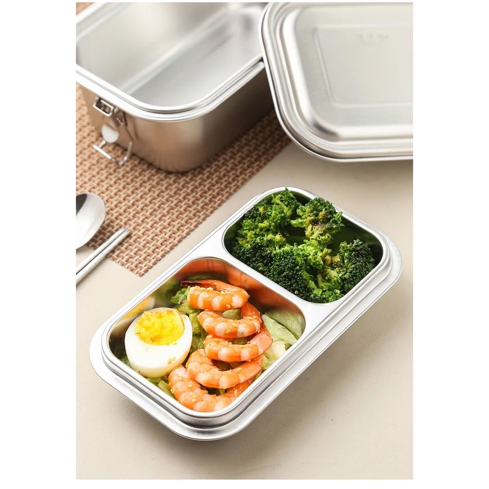 Stainless Steel DoubleLayer 1200 Ml Bento Lunch Box 4