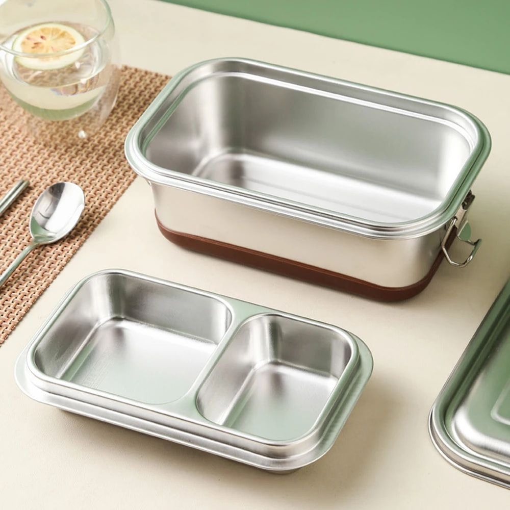 Stainless Steel DoubleLayer 1200 Ml Bento Lunch Box 6