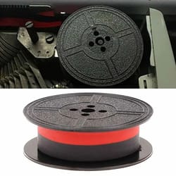 black and red dual-color typewriter ribbon
