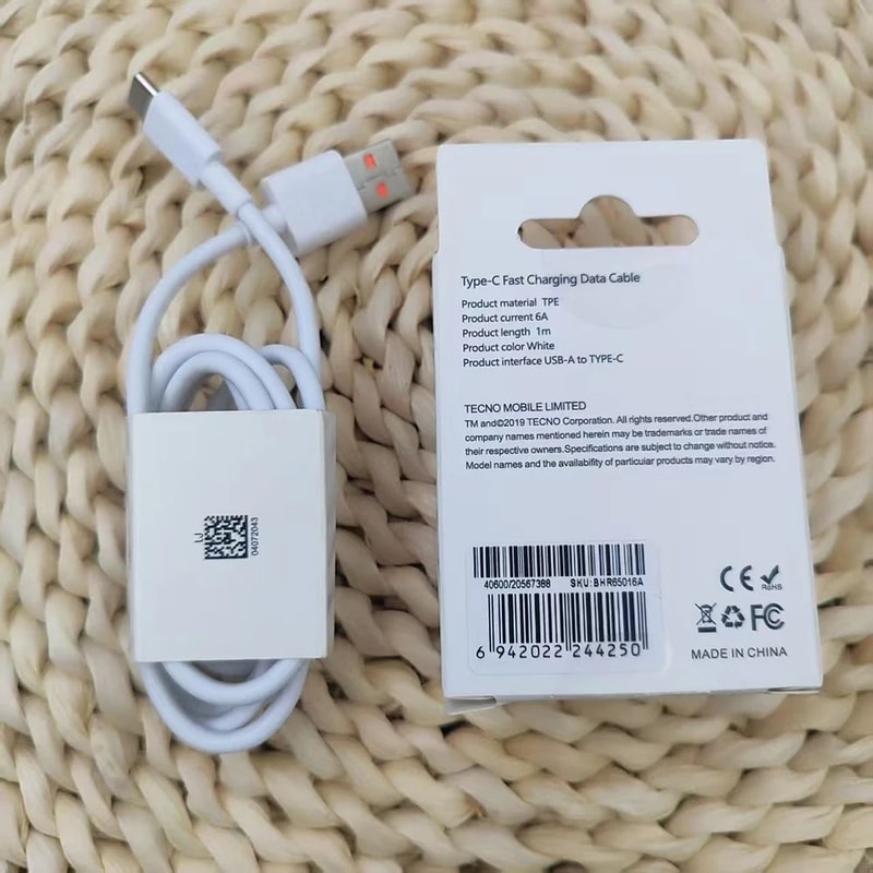 Tecno 6A Fast Charging USBC Cable 100cm For Camon Pova Spark Series 5