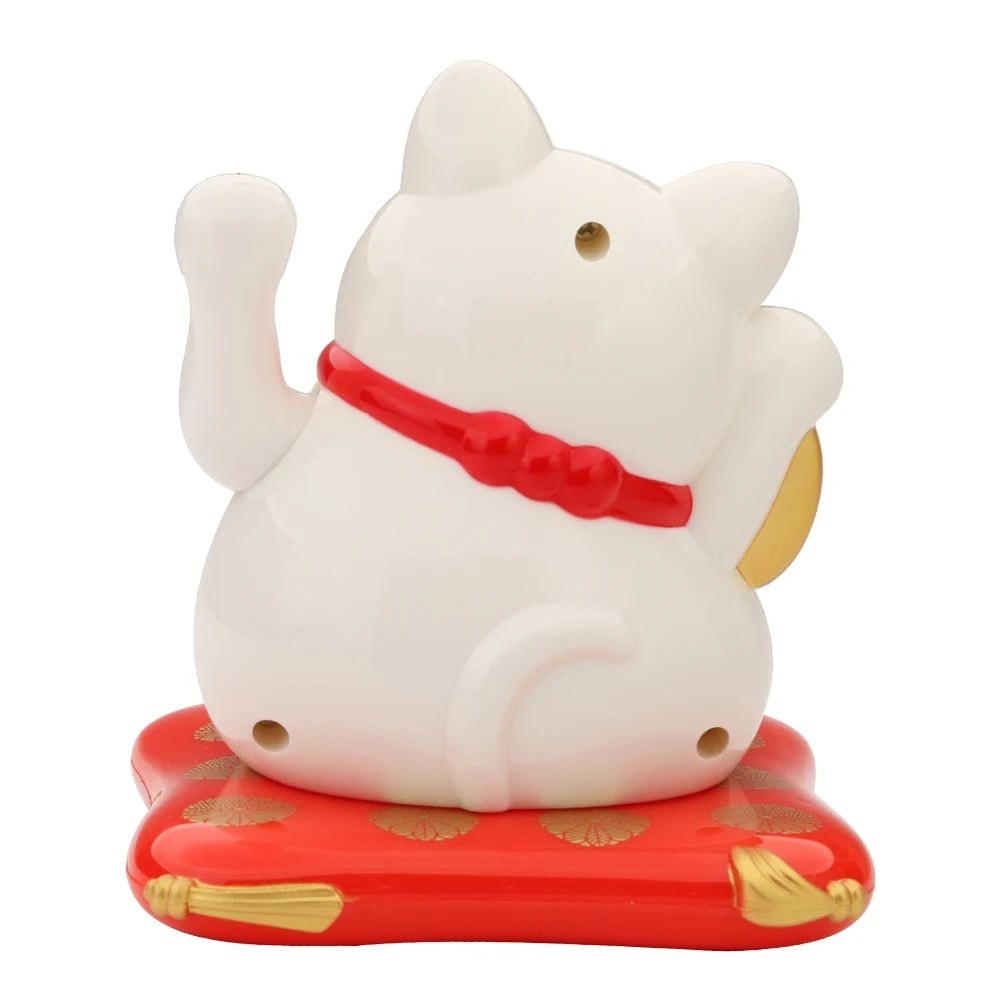 25 Inch Solar Powered Waving Lucky Cat Figurine 4